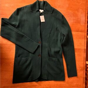 JCrew sweater blazer- Green- M- NWT